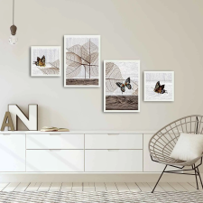  Wallity Dekoratív Keretezett MDF Festmény (4 darabos) Többszínű 4PBCT-03 grafika, keretezett kép