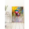  Wallity Dekoratív Keretezett MDF Festmény Többszínű Huhu187 - 50 x 35