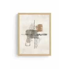  Wallity Dekoratív Keretezett MDF Festmény Többszínű Huhu740 - 40 x 60 grafika, keretezett kép