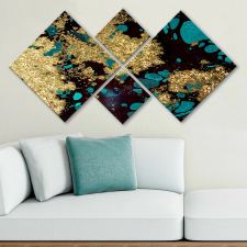  Wallity Dekoratív MDF festmény (4 darabos) Többszínű 4MDF297812846 grafika, keretezett kép