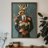 Wallity Elegáns dekoratív keretes MDF festmény, 35 x 47 x 3,5 cm | 100% MDF és fenyőfa keret | UV-nyomtatott műalkotás stílusos lakberendezéshez