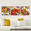 Wallity Elegáns dekoratív vászonfestő készlet (3 db), 100% vászon, fa keret (3 cm vastag), 30 x 90 cm teljes méret | Tökéletes a lakberendezés és a művészet szerelmeseinek