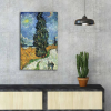 Wallity Van Gogh dekoratív vászonfestmény, 45 x 70 cm, 100% velúr vászon, 100% fa keret (3 cm vastag) | Elegáns művészet otthoni és irodai dekorációhoz