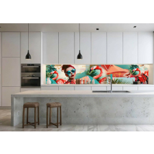  Wallplex konyhahátfal Pink Flamingo tapéta, díszléc és más dekoráció