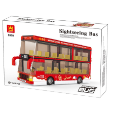 Wange ® 5970 | lego-kompatibilis építőjáték | 436 db építőkocka | Városnéző kétszintes busz barkácsolás, építés