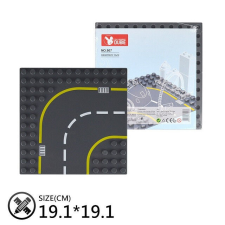 Wange ® 907 | építőjáték alaplap | 12x12 – út kanyar barkácsolás, építés