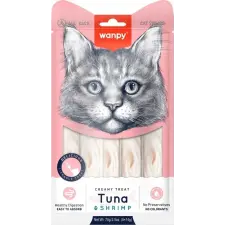 Wanpy CAT Creamy Treat- Tuna &amp; Shrimp 70 g jutalomfalat macskáknak
