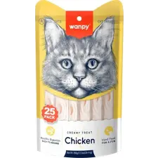 Wanpy CAT Retort Creamy Treat - Chicken 25 x 14 g jutalomfalat macskáknak
