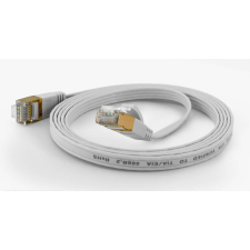 WANTEC FTP CAT6a Patch kábel 0.25m - Fehér kábel és adapter