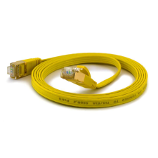 WANTEC FTP CAT6a Patch kábel 0.2m - Sárga kábel és adapter