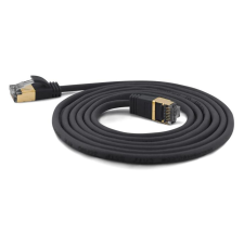 WANTEC Patchkabel SSTP CAT7 Ste. CAT6a d=4mm  0,20m  schwarz (7198) kábel és adapter