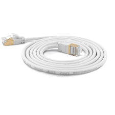 WANTEC Patchkabel SSTP CAT7 Ste. CAT6a d=4mm    0,25m weiß (7115) kábel és adapter