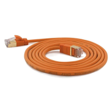WANTEC Patchkabel SSTP CAT7 Ste. CAT6a d=4mm    0,50m orange (7144) kábel és adapter