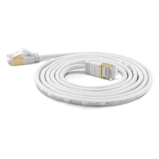 WANTEC Patchkabel SSTP CAT7 Ste. CAT6a d=4mm   10,00m weiß (7123) kábel és adapter