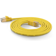 WANTEC Patchkabel SSTP CAT7 Ste. CAT6a d=4mm  5,00m  gelb (7177) kábel és adapter