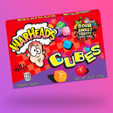 Warheads Sour Cubes savanyú kocka rágós gumicukor 113g csokoládé és édesség