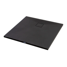 Water Fun Cagliari || Black 80x80x2,6 cm szögletes, SMC zuhanytálca szifonnal fürdőkellék