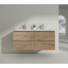 Water Fun Dijon Brown fürdőszoba szekrény mosdóval 120cm fürdőszoba bútor