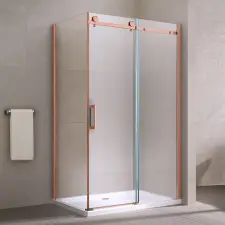 Water Fun Milano || Duo Rose Gold zuhanykabin 100x100, 195cm, 8mm, NANO kád, zuhanykabin