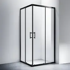 Water Fun Motril ||. Black zuhanykabin 100x100, 190cm, 6mm,, NANO kád, zuhanykabin