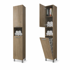 Water Fun NORMANDIA 30 || Sonoma,  fürdőszoba szekrény, szennyestartóval, tárolóval és polcokkal fürdőszoba bútor