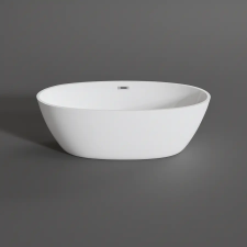 Water Fun OVAL || szabadon álló fürdőkád, fehér, 155x80x58 cm kád, zuhanykabin