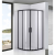 WaterFun Avignon Black íves zuhanykabin 80*80 190cm, 6mm