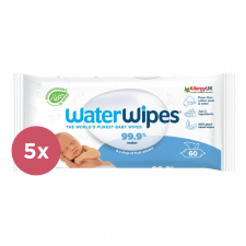 WaterWipes 5x WATERWIPES Nedves törlőkendők, műanyagmentes 60 db ( 300 db) törlőkendő