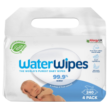 WaterWipes WaterWipes Biodegradable Babatörlőkendő Value Pack 4x60db törlőkendő