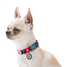 WAU DOG WAUDOG collar NASA21 - nyakörv (QR kódos, NASA21 dizájn, müa.csatt) kutyák részére (35-58cm/25mm) XL nyakörv, póráz, hám kutyáknak
