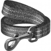 WAU DOG WAUDOG Re-cotton, Reflective Dog Leash (XXL) - póráz, újrahasznosított pamutból (szürke, fényvisszaverő csíkkal) kutyák részére (25mm/150cm)