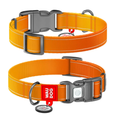 WAUDOG WAUDOG Mono Reflective kutya nyakörv – narancs nyakörv, póráz, hám kutyáknak