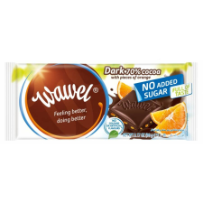Wawel Narancs ízű étcsokoládé narancs darabokkal hozzáadott cukor nélkül, édesítőszerrel 90 g diabetikus termék