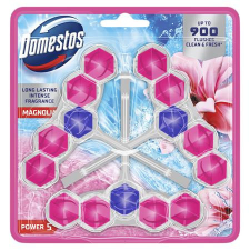 WC frissítő blokk, 3 db-os, DOMESTOS "Power 5", magnólia tisztító- és takarítószer, higiénia