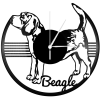 WdWr Bakelit Beagle falióra 30 cm