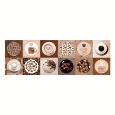 Webba Dekor csempe, kávé, fényes, krém, 20 x 60 cm csempe