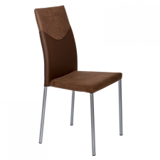 Webba Konyhai szék, Celine, kárpitozott, gyöngy + bőr, barna bútor