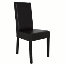 Webba Konyhai szék, kárpitozott, fekete fa + wenge bőr utánzata bútor