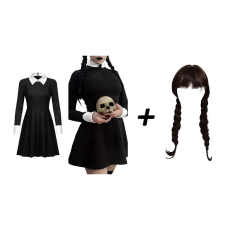  Wednesday Addams gyerek ruha  + paróka