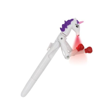 WEDO Unikornis golyóstoll, 1 mm, led fénnyel, wedo "lucky punch", kék 2522299 toll