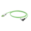 Weidmüller Interface GmbH &amp; Co. KG Profinet csatlakozókábel, pipa, M12/RJ45 Cat.5e, PUR, 5méter 1059760050 Weidmüller