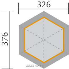 Weka Holzbau GmbH Hatszögletű kerti pavilon 656 376 x 326 cm kerti bútor