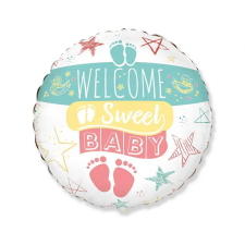  Welcome Sweet Baby fólia lufi 46 cm (WP) party kellék