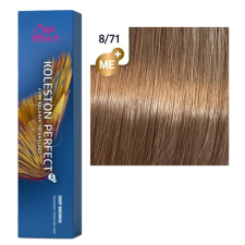 Wella Koleston Perfect ME+ Hajfesték 60ml 8/71 - Hamvas Barna Világosszőke hajfesték, színező