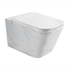 Welland Cono Tornado fali WC csésze + soft-close slim WC ülőke - márvány szaniter