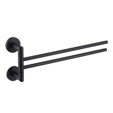 Welland Diamond 2 soros behajtható törölközőtartó rúd - fekete (90308B-B) fürdőszoba kiegészítő