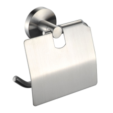 Welland Diamond WC papír tartó fedőlappal - szálcsiszolt acél (90307-BN) fürdőszoba kiegészítő