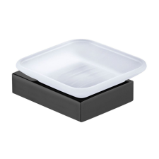 Welland Emerald fali szappantartó - fekete / tejüveg (94605) fürdőszoba kiegészítő