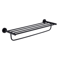 Welland Fekete fali törölközőtartó és polc - 60cm | Welland Diamond 90302-B fürdőszoba bútor