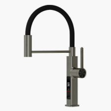 Welland H-6047 Intelligens Mosogató Csaptelep - Kihúzható, Vízhőfok Kijelző - Fekete/Gunmetal csaptelep